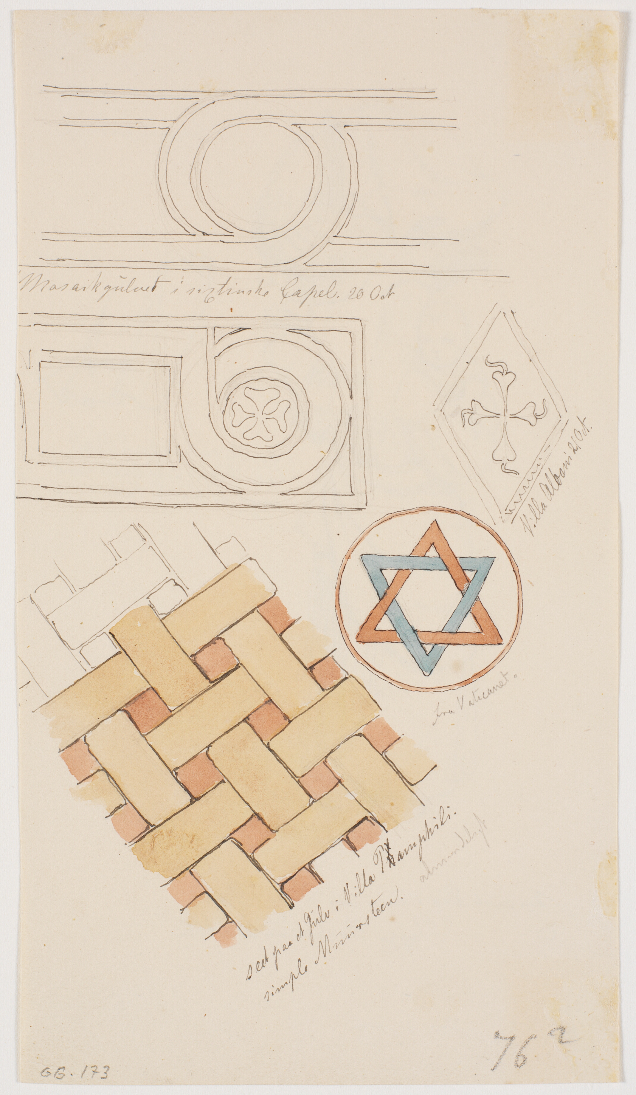 Forskellige studier af mosaikker